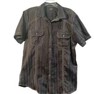 INC INTERNATIONAL CO Men's Shirt Size XL Black with Contrast Stitching
